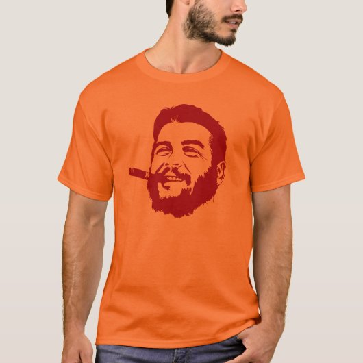 Che Guevara met Cigar Portrait T-Shirt (Voorkant)