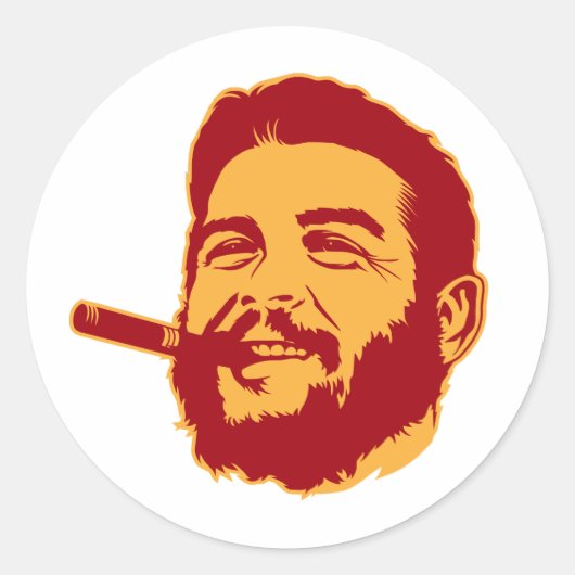 Che Guevara met Sigarenportret Sticker (Voorkant)