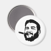 Che Guevara met Sigarenportretmagneet Magneet (Voorkant / Achterkant)