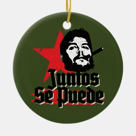 Che Guevara Revolutionary Quote Juntos Se Puede Keramisch Ornament (Voorkant)
