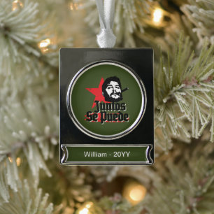 Che Guevara Revolutionary Quote Juntos Se Puede Verzilverd Banner Ornament