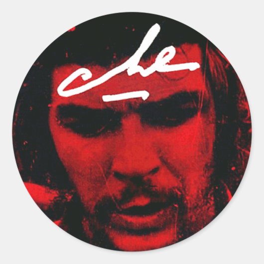 Che Guevara Ronde Sticker (Voorkant)