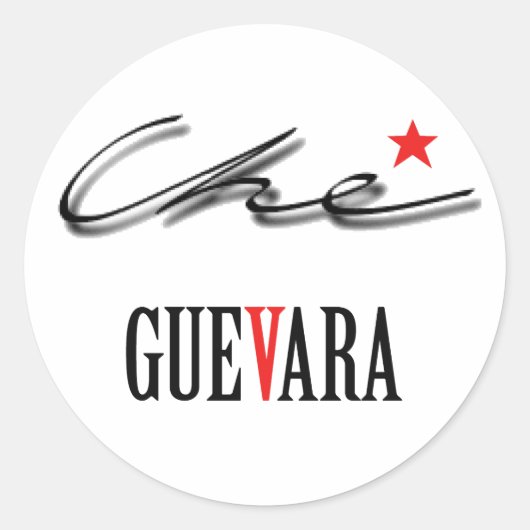 Che Guevara Ronde Sticker (Voorkant)
