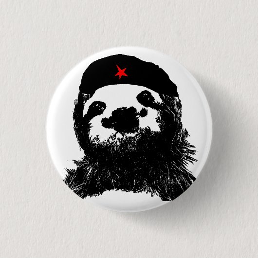 Che Guevara Sloth Ronde Button 3,2 Cm (Voorkant)