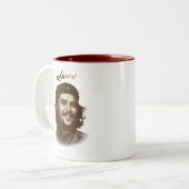 Che Guevara Smile "Cheers" Tweekleurige Koffiemok (Voorkant links)