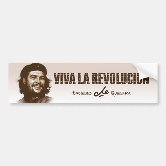 Che Guevarra glimlach Bumpersticker (Voorkant)