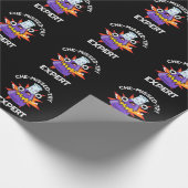 Che-miste-try Funny Science Chemistry Pun Dark BG Cadeaupapier (Hoek)