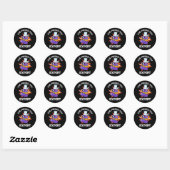 Che-miste-try Funny Science Chemistry Pun Dark BG Ronde Sticker (Vel)