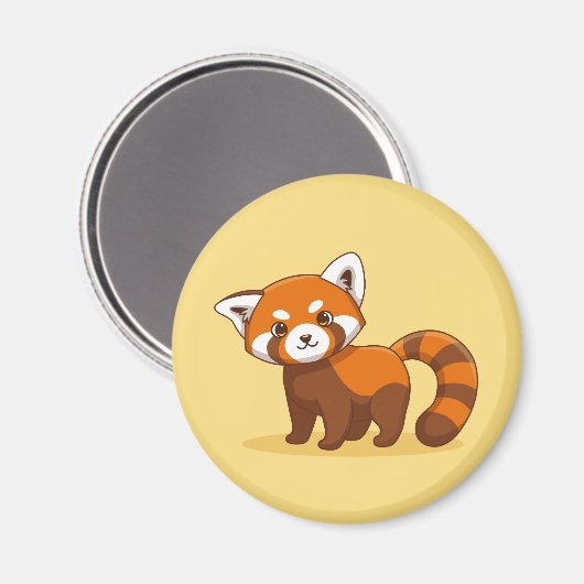Che Red Panda on Yellow Magneet (Voorkant / Achterkant)