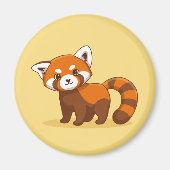 Che Red Panda on Yellow Magneet (Voorkant)
