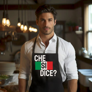 Che Si Dice? - "Wat is er?" Italiaans Gezegde zwar Schort
