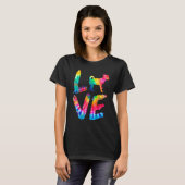 Cheagle Tie Dye Liefde Hond Mam Pap T-shirt (Voorkant volledig)