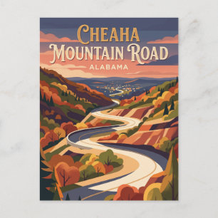 Cheaha Mountain Road Alabama Briefkaart