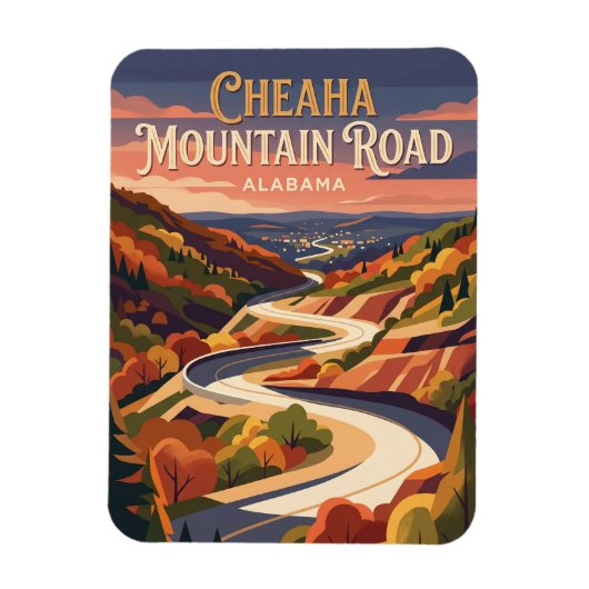 Cheaha Mountain Road Alabama Magneet (Verticaal)