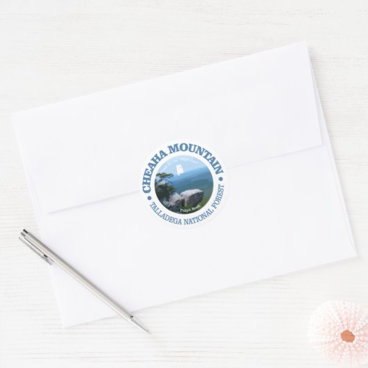 Cheaha Mountain Ronde Sticker (Envelop)