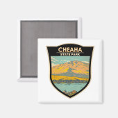 Cheaha State Park Alabama Badge Magneet (Voorkant / Achterkant)