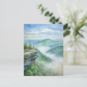 Cheaha State Park, Waterverf van Alabama Briefkaart (Staand voorkant)