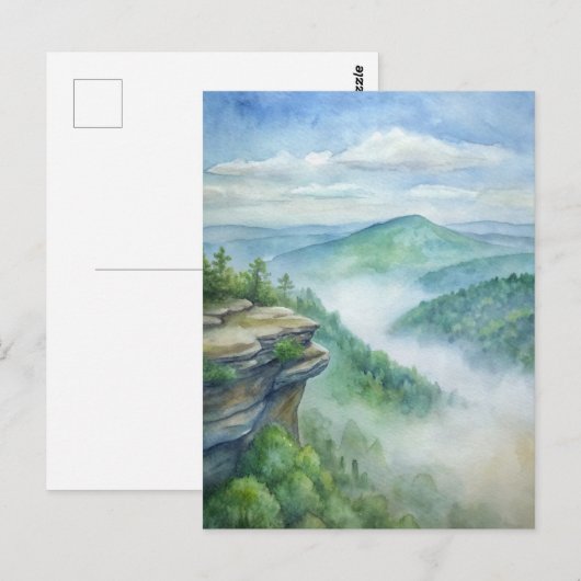 Cheaha State Park, Waterverf van Alabama Briefkaart (Voorkant / Achterkant)