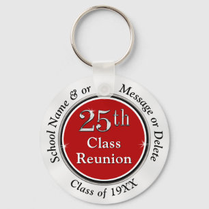 Cheap 25th Class Reunion Party Favors Personalized Sleutelhanger