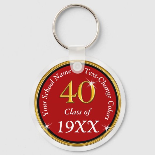 Cheap 40e High School Reunion Ideas Class Reunion Sleutelhanger (Voorkant)