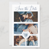 Cheap 4 Foto's blauw hart Engaged Couple Session (Voorkant)