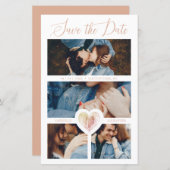 Cheap 4 Foto's Roze hart Bijbehorende paarse sessi (Voorkant / Achterkant)