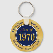 Cheap 50th Class Reunion Gifts, Klasse of 1970 Nav Sleutelhanger (Achterkant)