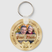 Cheap 50th Jubileum Party Favors PHOTO en TEXT Sleutelhanger (Voorkant)