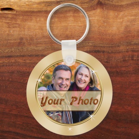 Cheap 50th Jubileum Party Favors PHOTO en TEXT Sleutelhanger (Achterkant)