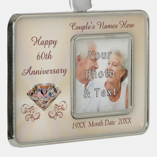 Cheap 60th Personalized Jubileum Ornamenten (Rechts)