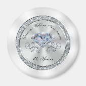 Cheap 60th Wedding Jubileum Party Favors BULK Magneet (Voorkant)