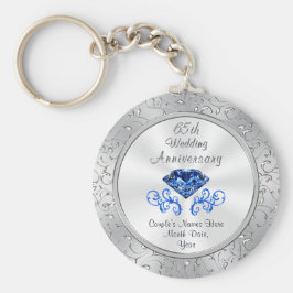 Cheap 65th Wedding Jubileum Party Favors Sleutelhanger