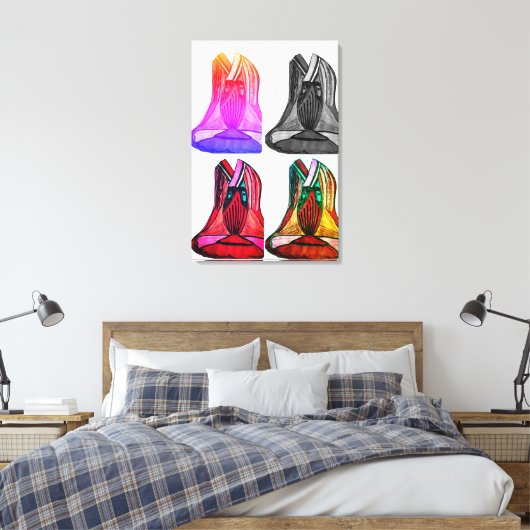 Cheap affordable delux tee canvas print (Insitu (Slaapkamer))
