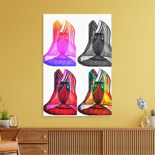 Cheap affordable delux tee canvas print (Insitu (Woonkamer))