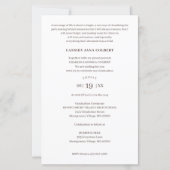 Cheap Afstuderen Elegant Floral Lijst Foto (Achterkant)