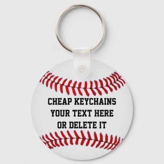 Cheap Baseball Keychains BULK PERSONALIZED, Delete Sleutelhanger (Voorkant)