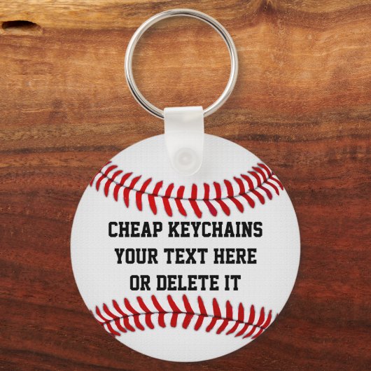 Cheap Baseball Keychains BULK PERSONALIZED, Delete Sleutelhanger (Voorkant)