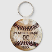 Cheap Baseball Keychains met Jouw tekst, en Logo Sleutelhanger (Voorkant)