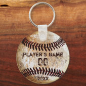 Cheap Baseball Keychains met Jouw tekst, en Logo Sleutelhanger (Voorkant)