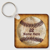 Cheap Baseball Keychains NAME, NUMBER for TEAM Sleutelhanger (Voorkant)