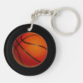 Cheap Basketball-Sleutelhangers met drie tekstvakk Sleutelhanger (Achterkant)