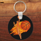 CHEAP Basketball TEAM Gifts Flaming Basketball Sleutelhanger (Voorkant)