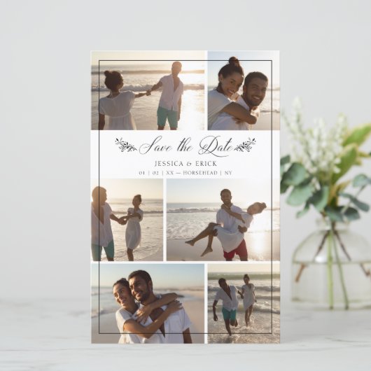 Cheap Black Branches Chic Collage 6 Foto's Weddens (Staand voorkant)