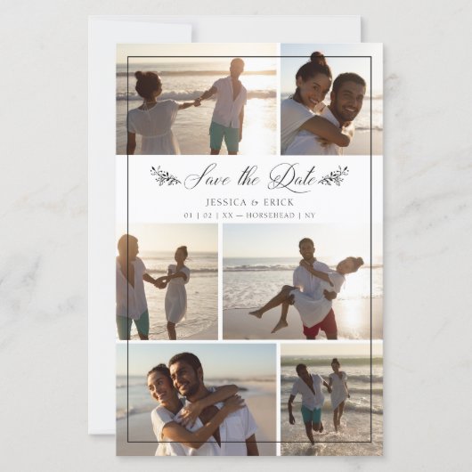 Cheap Black Branches Chic Collage 6 Foto's Weddens (Voorkant)