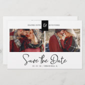 Cheap Black Custom 2 Foto's Direct Engaged Couple (Voorkant / Achterkant)