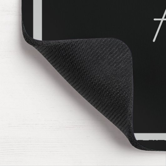 Cheap Black en Silver Monogram met Lijst Muismat (Hoek)