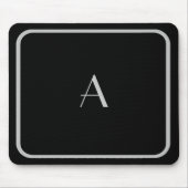 Cheap Black en Silver Monogram met Lijst Muismat (Voorkant)