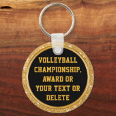 Cheap Black, Gold, White, Volleyball Party Favors Sleutelhanger (Achterkant)
