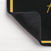 Cheap Black Mousepad met Gold Lijst en monogram Muismat (Hoek)