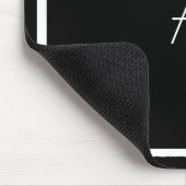 Cheap Black Mousepad w/ White Monogram & Lijst Muismat (Hoek)